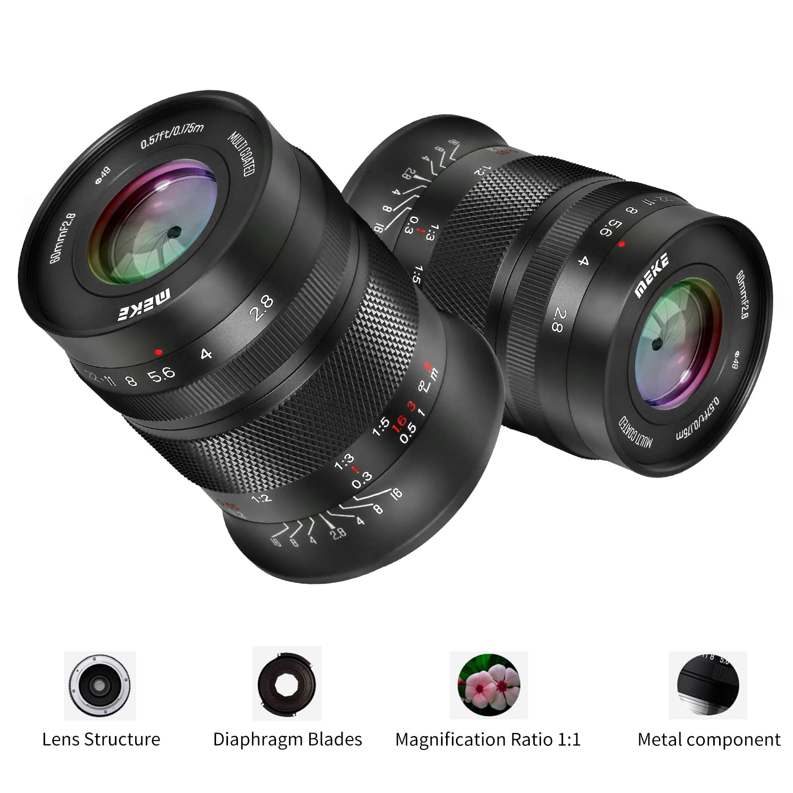 Amazon.com : Meike 60mm f2.8 Large Aperture APS-C Frame Manual
